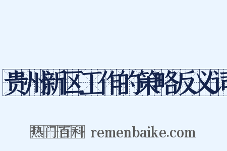 贵州新区工作的策略反义词是什么意思的图片